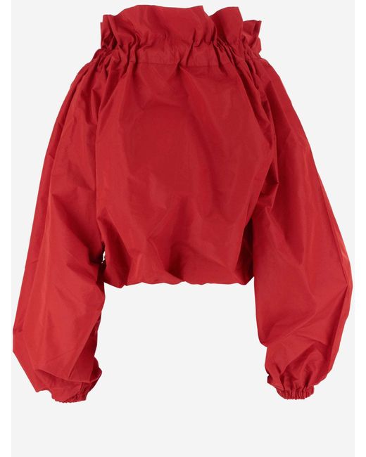Patou Red Top With Balloon Sleeves