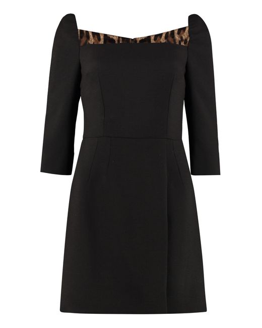 dolce gabbana wool dress