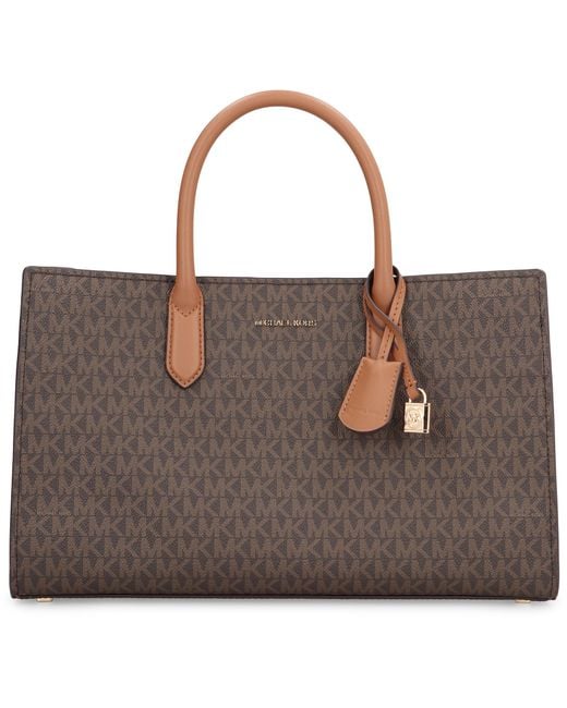MICHAEL Michael Kors Brown Handbag Scarlett Printed Canvas-Acorn Pvc Handbags