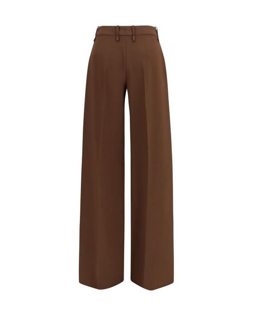 Ermanno Scervino Brown Bootcut Trousers Viscose; Rayon