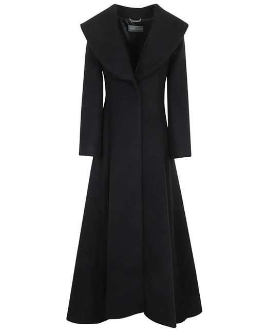 Alberta Ferretti Black Lana Cashmere Wool-Blend Coat