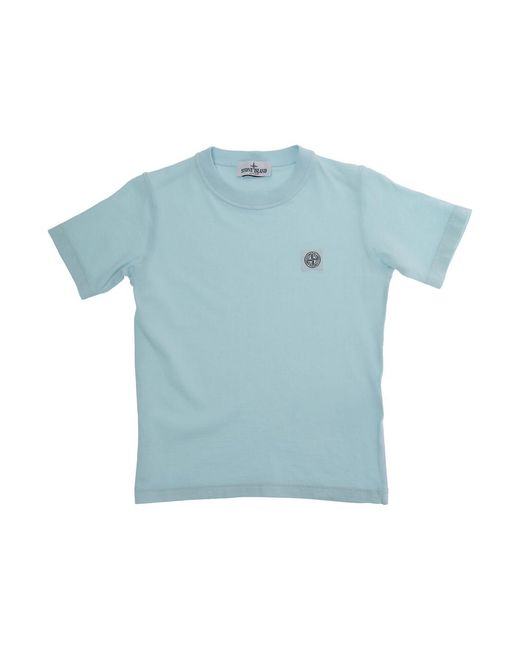 Stone Island Blue Crew Neck T-Shirt Cotton T-Shirts for men