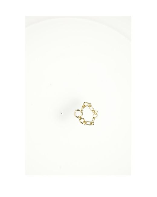 Céline White Brooch Modern Thin Gourmette