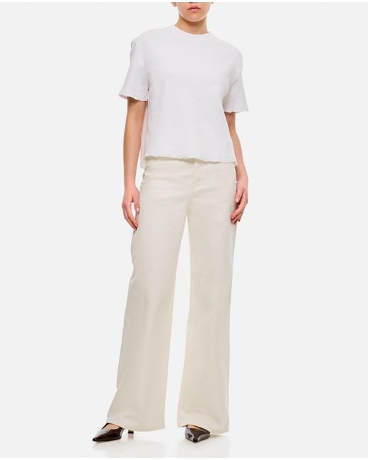 Loewe High Waisted Jeans in White | Lyst