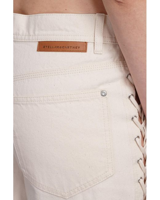 Stella McCartney White Jeans In Beige Cotton
