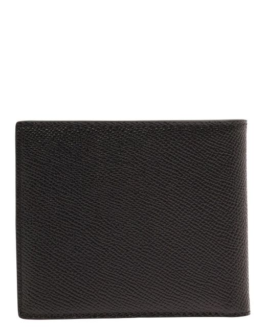 Dolce & Gabbana Black Bi-Fold Wallet With Logo Plaque On The Front for men