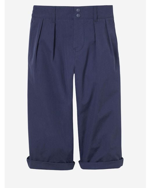 Gucci Blue Cotton Pants Trousers for men