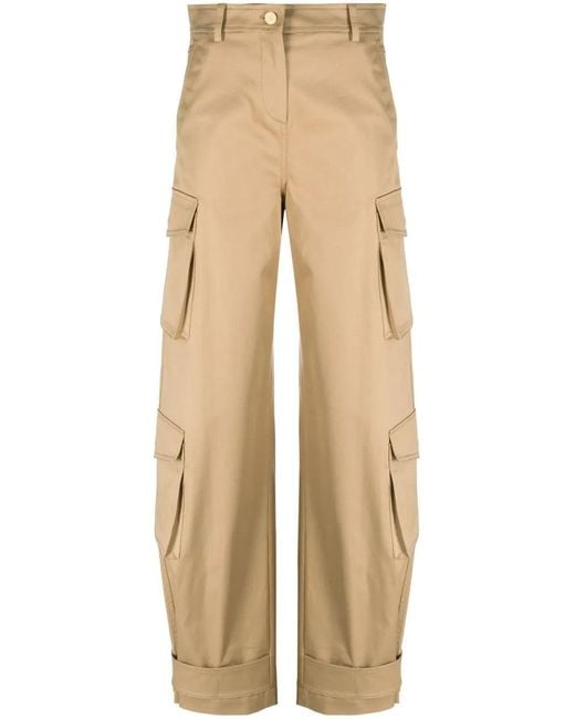 Valentino Natural High-Waisted Cargo Trousers