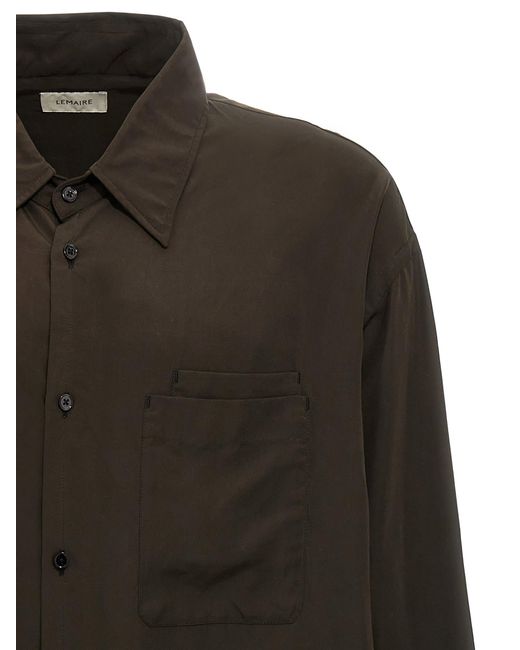 Lemaire Black 'Double Pocket' Shirt for men