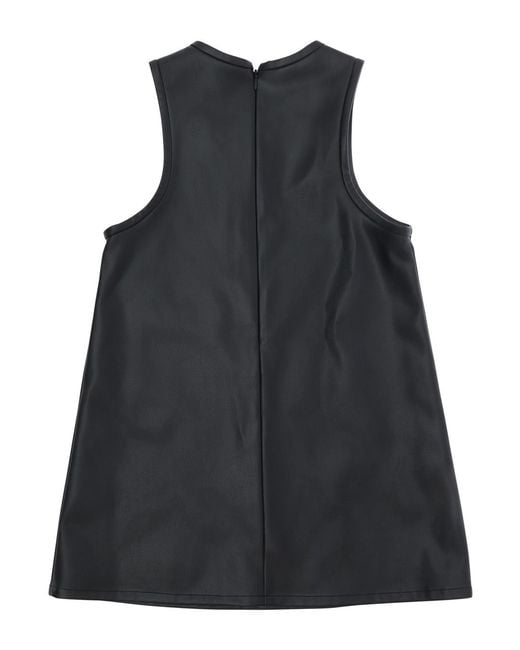 Marni Black Dress With Eco-Leather Trim, Polyester
