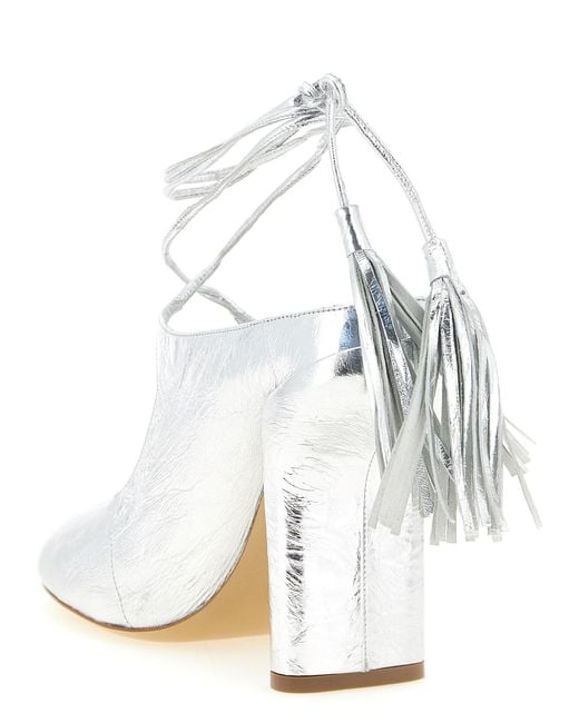 Dries Van Noten White Leather Pumps
