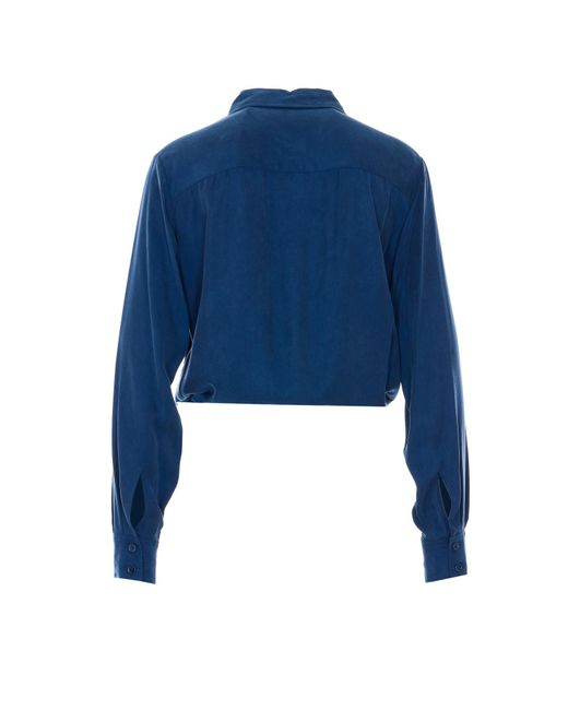 Patrizia Pepe Blue Shirts Cupro