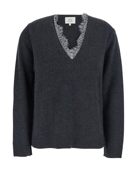 Loulou de Saison Black Sweater Leyla Cashmere Tops