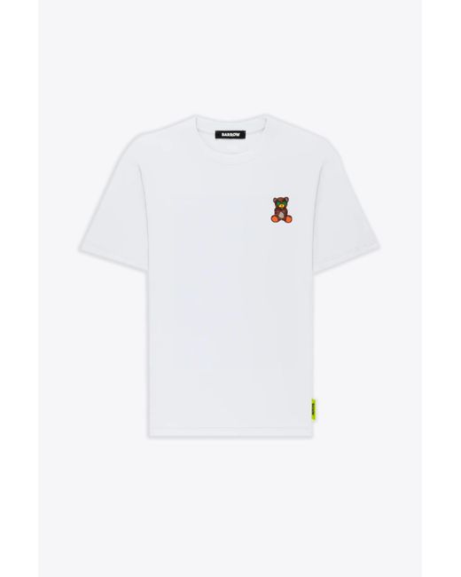 Barrow White T-Shirt With Print for men