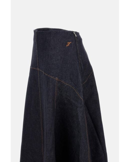 Jacquemus Blue Long Skirt