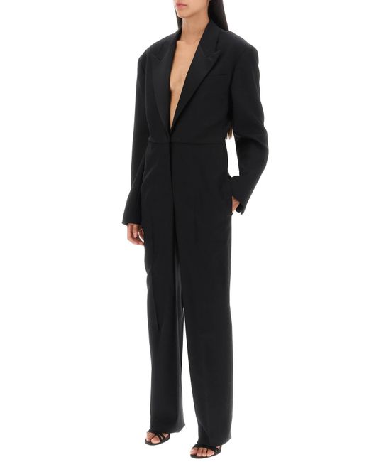Stella McCartney Black Wool Tuxedo Jumpsuit