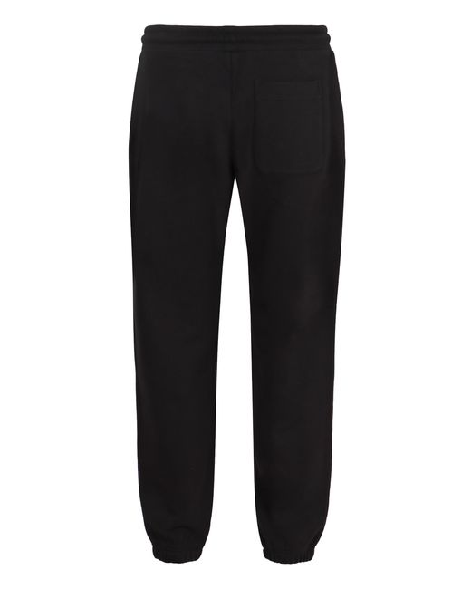 Moncler Black Logo Detail Cotton Track Pants for men