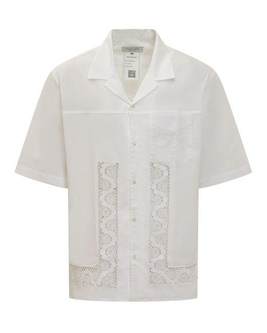 MARINE SERRE White Bowling Shirt for men