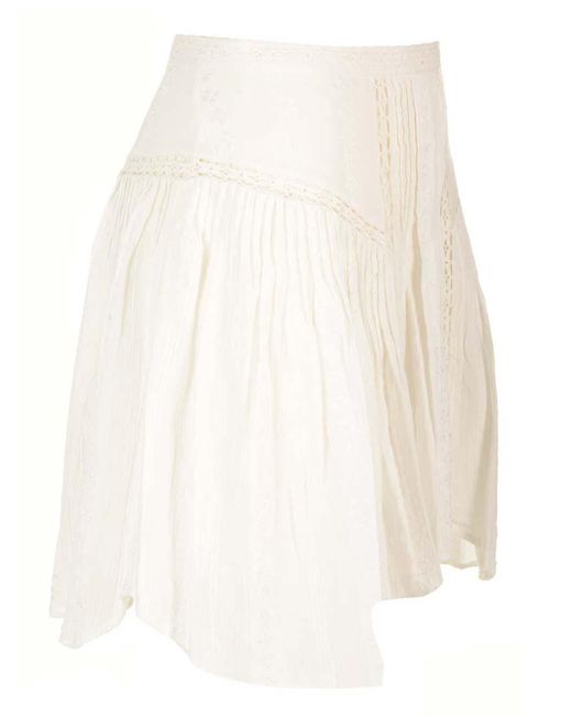 Isabel Marant White Lace-detailed Skirt