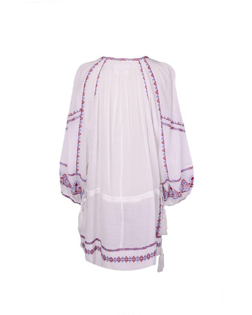 Isabel Marant Pink Embroidered Cotton Mini Dress
