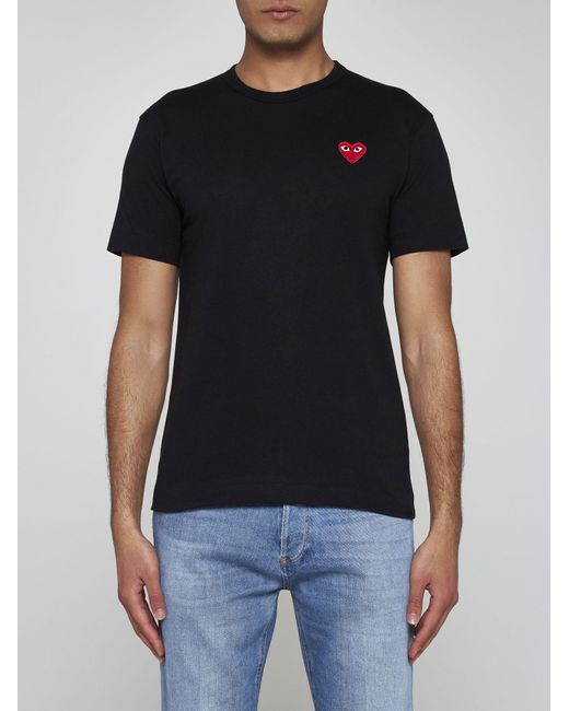 Comme des Garçons Black Logo-patch Cotton T-shirt for men