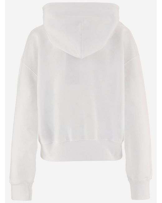Gucci White Cotton Sweatshirt With Logo Print