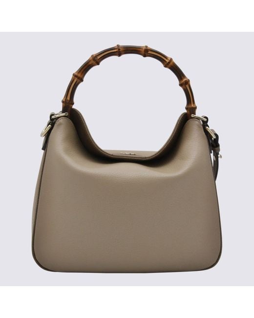 Gucci Brown Leather Diana Medium Top Handle Bag