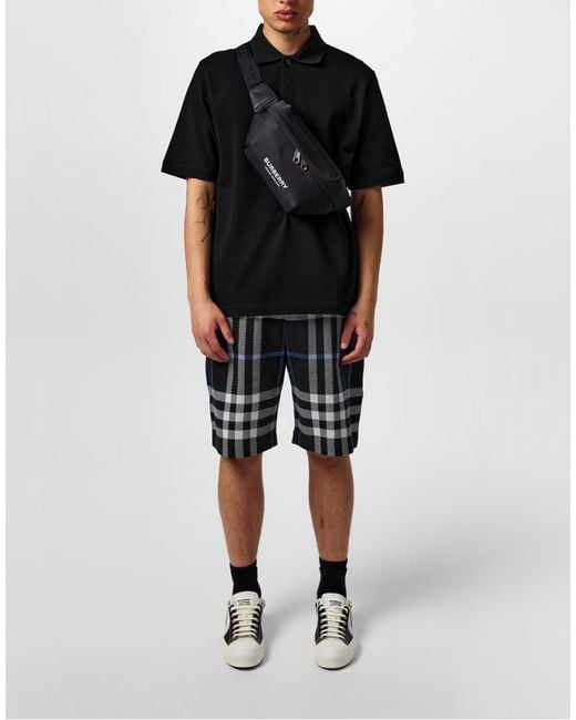 Burberry Black Short Sleeved Polo Shirt for men