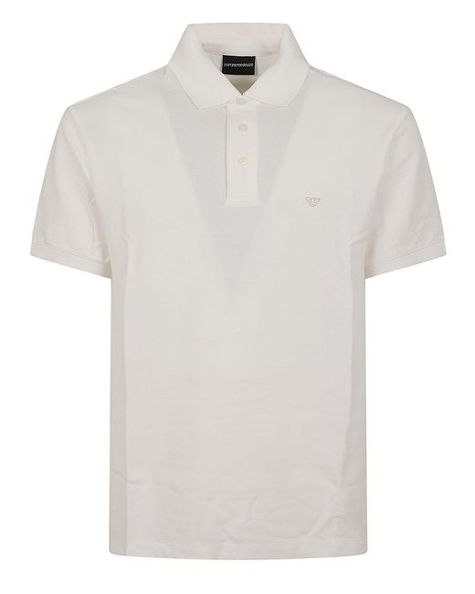 Emporio Armani White Polo Shirt Cotton T-Shirt for men