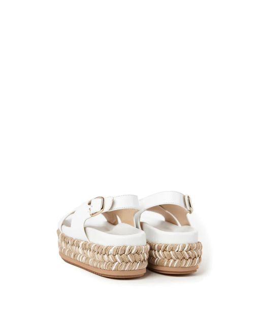 Paloma Barceló White Flat Sandals