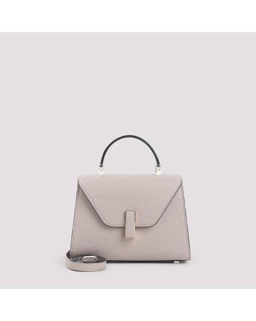 Valextra Gray Iside Crossbody Micro Bag