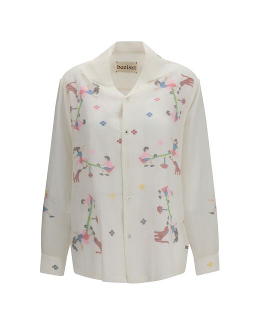 BAZISZT White Joy Cotton Shirt