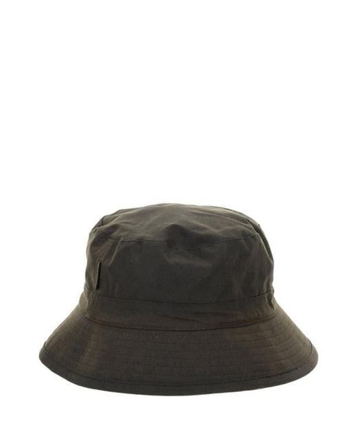Barbour Brown Bucket Hat Cotton for men