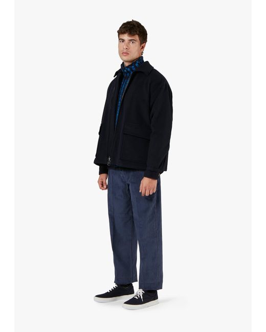 Doppiaa Blue Aartemide Wool Jacket for men