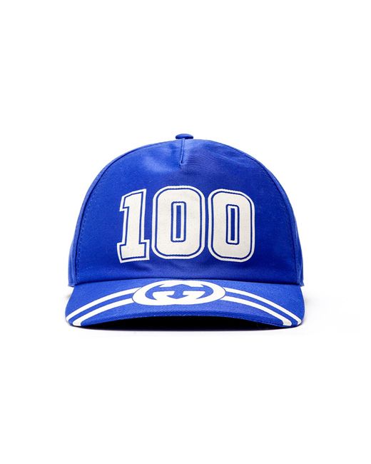 Gucci Blue Gg Logo College Baseball Cap Accessories Beanies & Hats for men