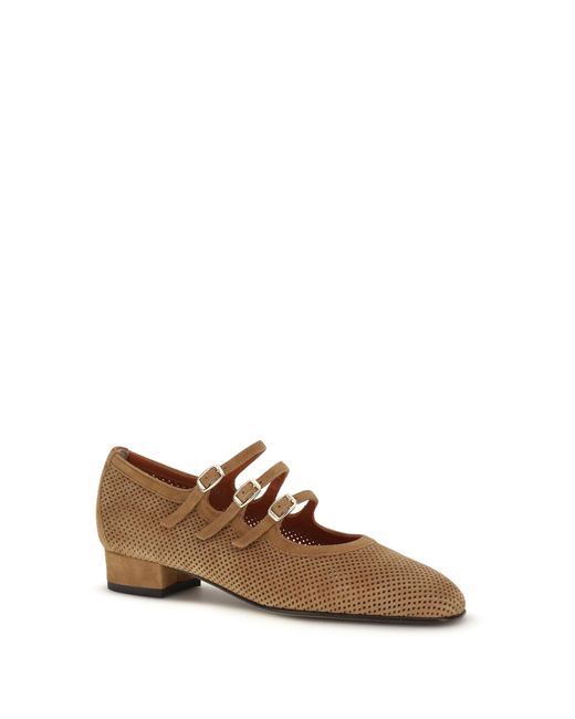 CAREL PARIS Brown Ballerinas Ariana Suede Calf Leather Pumps