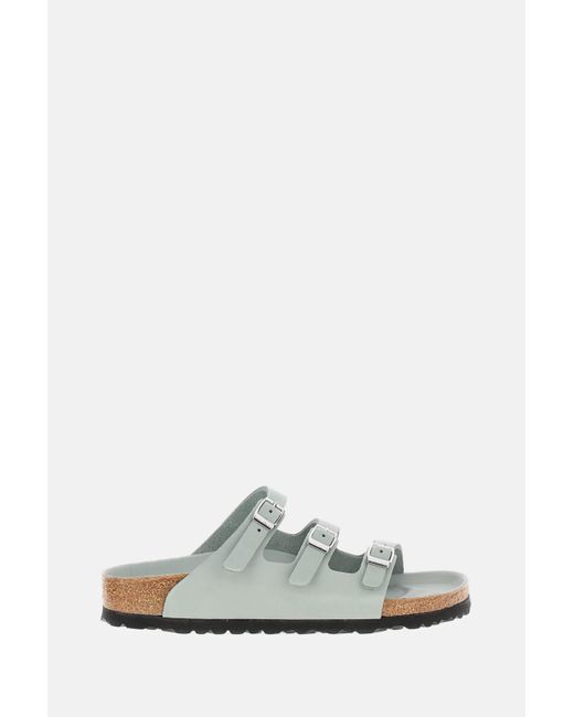 Birkenstock White Florida Flex Platform