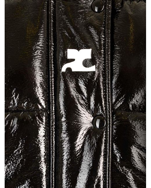 Courreges Black Cropped Puffer Jacket