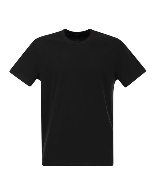 Hogan Black Cotton Jersey T-shirt for men