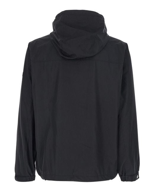 Tatras Blue Jacket With Drawstring Hood And Logo Patch On The Sleeve for men