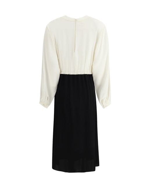 Crida Milano White Correr Midi Dress