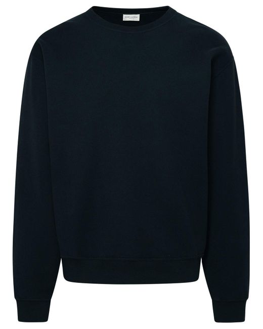 Saint Laurent Blue Cotton Sweatshirt for men