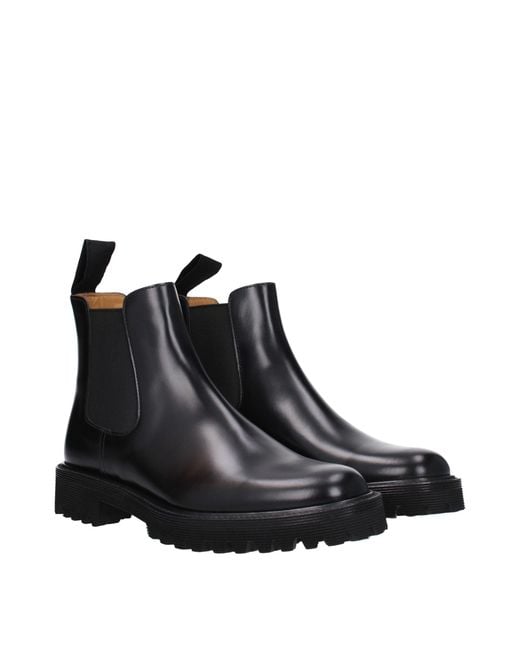 Church's Black Leather Ankle Boots