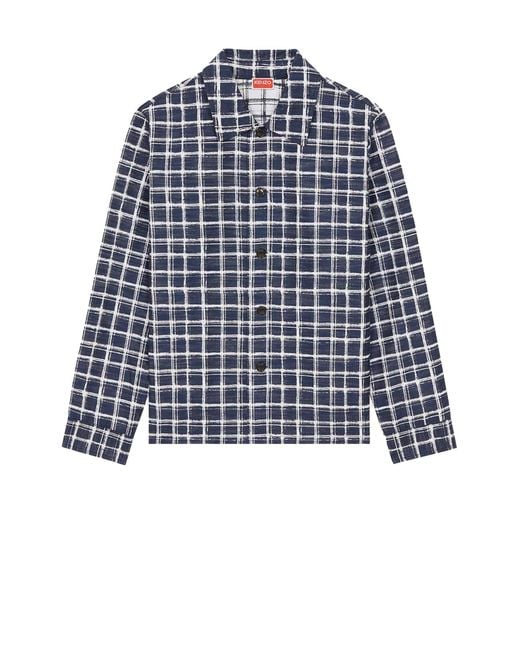 KENZO Checked Shirt in Blue for Men | Lyst