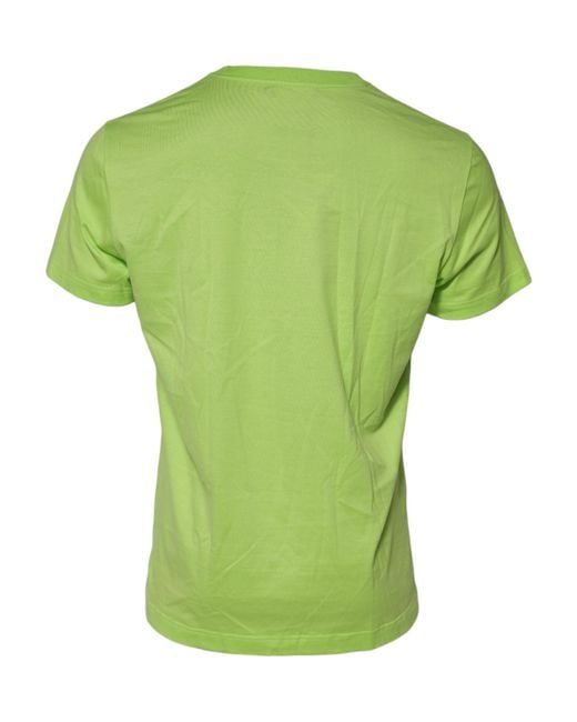 Dolce & Gabbana Green Logo Graphic Tshirt for men