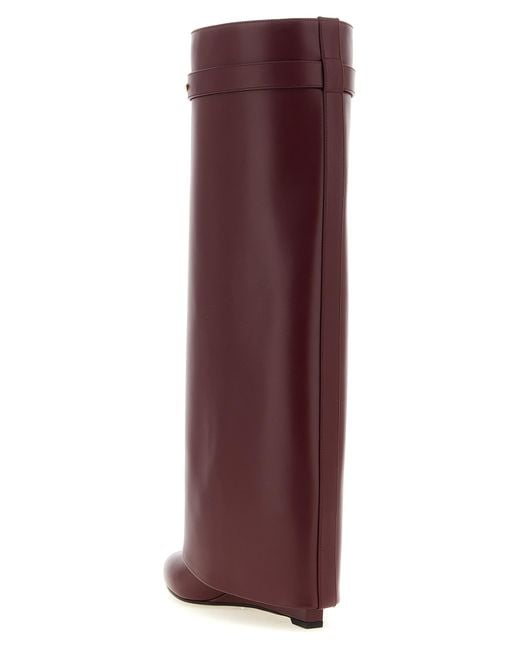 Givenchy Purple Calfskin Over The Knee Shoe