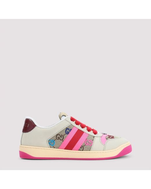 Gucci Pink Screener Sneakers
