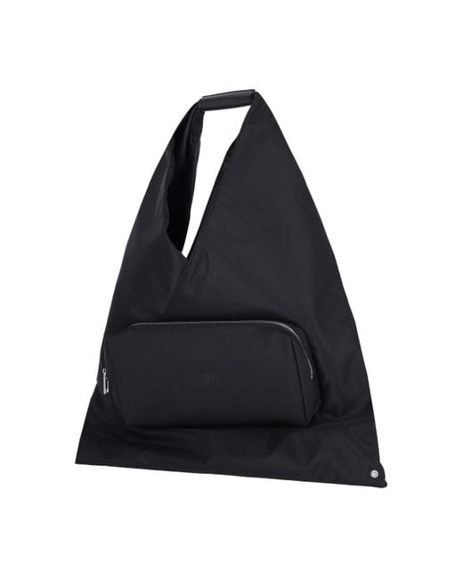 MM6 by Maison Martin Margiela Black Nylon 'Japanese' Top-Handle Tote