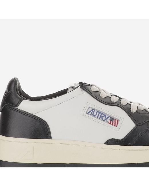Autry Metallic Sneakers Medalist Colour-Block Leather Trainers