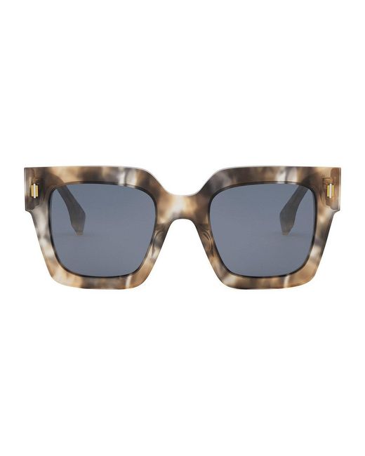 Fendi Gray Roma Acetato Sunglasses